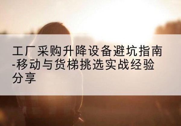 仁和移动式升降机怎么选-工厂采购升降设备避坑指南-移动与货梯挑选实战经验分享