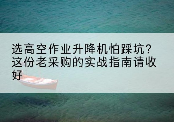 仁和高空作业升降机厂家推荐-选高空作业升降机怕踩坑？这份老采购的实战指南请收好